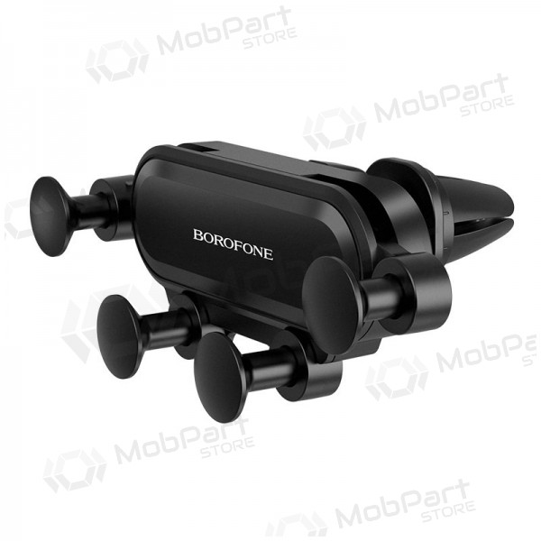 Automobilinis Universal telefono laikiklis Borofone BH19 mounted on ventilation grilles, Schwarz Automobilinis Universal telefono laikiklis Borofone BH19 mounted on ventilation grilles, Schwarz