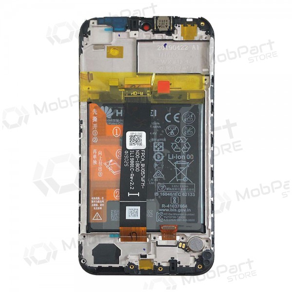 Huawei Y5 2019 Display (Schwarz) (mit Rahmen und Batterie) (service pack) (original) Huawei Y5 2019 Display (Schwarz) (mit Rahmen und Batterie) (service pack) (original)
