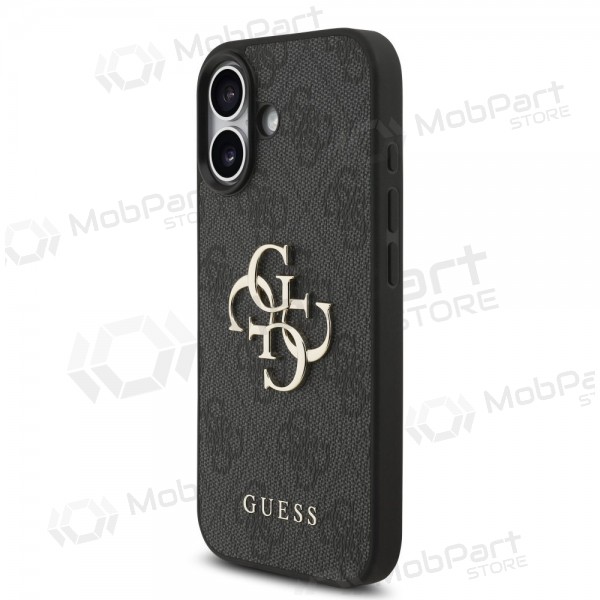 Apple iPhone 17 hülle - Guess PU 4G Metal Logo Strap (schwarz)