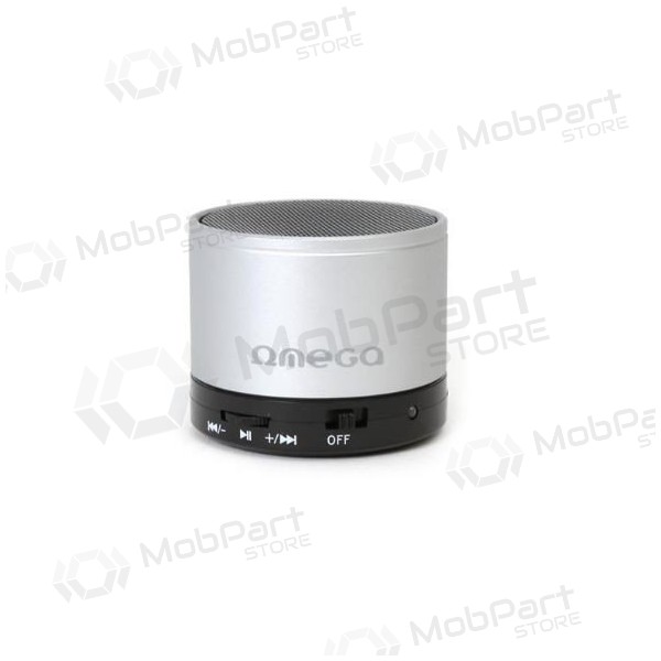 Bluetooth tragbarer Top-Lautsprecher OMEGA OG47 (MicroSD, Freisprecheinrichtung) (silber)