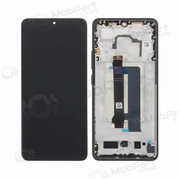 Ekranas Xiaomi Poco X6 Pro 5G su lietimui jautriu stikliuku und rėmeliu Black original (service pack)