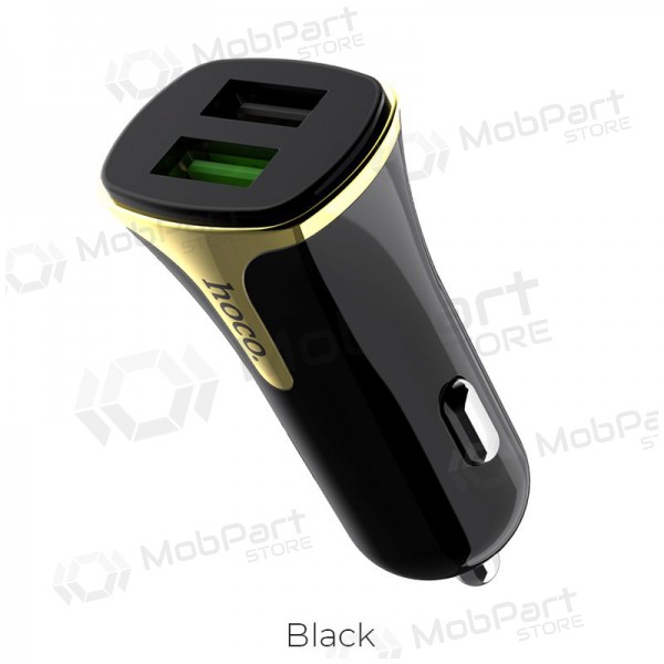 Ladegerät automobilinis Hoco Z31 Quick Charge 3.0 (3.4A) x 2 USB (Schwarz)