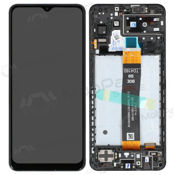 Ekranas Samsung A136 A13 5G su lietimui jautriu stikliuku und rėmeliu Black original