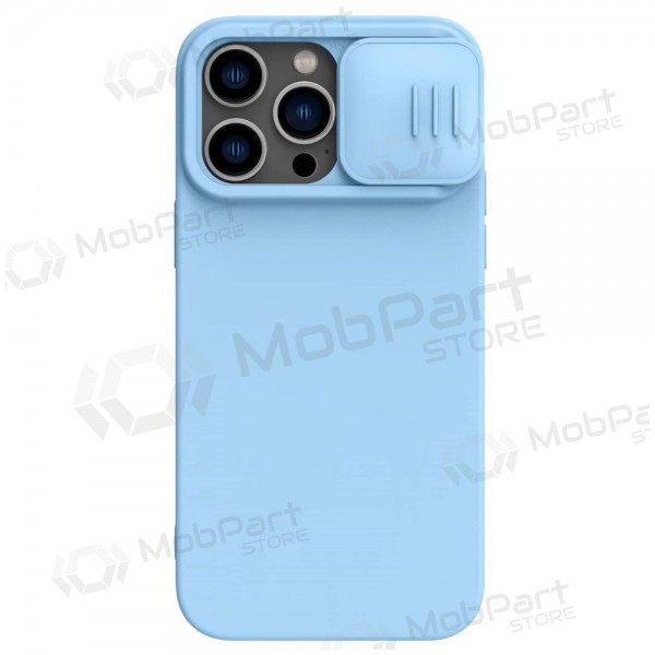 Apple iPhone 15 Pro Handyhülle „Nillkin Silicone“ (Hellblau)