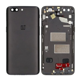 OnePlus 5 Rückseite Akkudeckel Schwarz (Midnight Black) (gebraucht grade C, original)