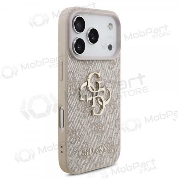 Apple iPhone 17 Pro hülle - Guess PU 4G Metal Logo (rosa)