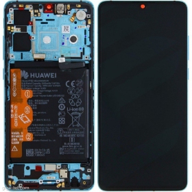 Huawei P30 (new version 2021) Display (Aurora) (mit Rahmen und Batterie) (service pack) (original)