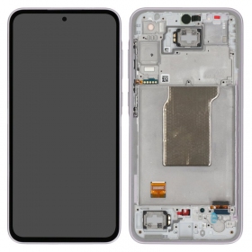 Ekranas Samsung A356 A35 5G su lietimui jautriu stikliuku und rėmeliu Awesome Lilac original (service pack)