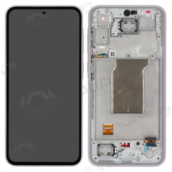 Ekranas Samsung A356 A35 5G su lietimui jautriu stikliuku und rėmeliu Awesome Lilac original (service pack)