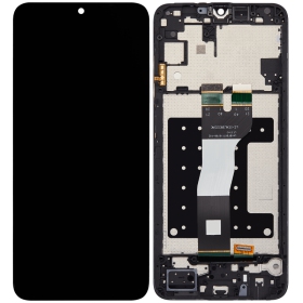 Ekranas Samsung A057 A05S 2023 su lietimui jautriu stikliuku Black und rėmeliu original