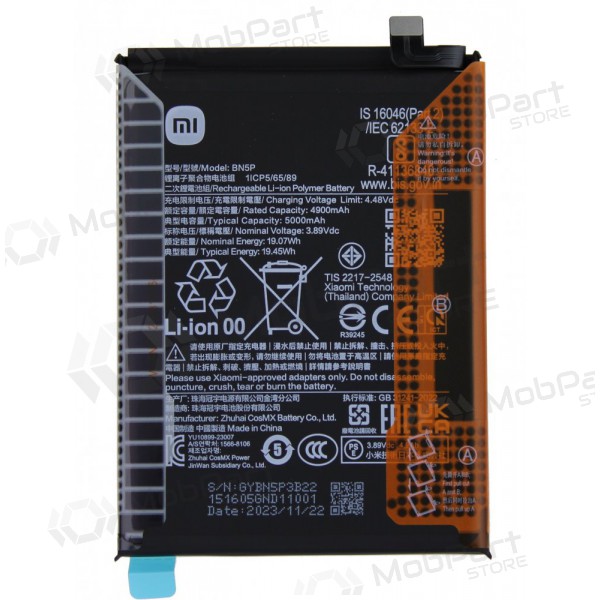 Xiaomi Redmi Note 13 4G / 5G Batterie, akumuliatorius (BN5P) (original) Xiaomi Redmi Note 13 4G / 5G Batterie, akumuliatorius (BN5P) (original)