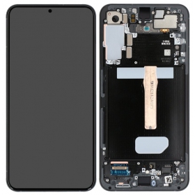 Ekranas Samsung S906 S22 Plus su lietimui jautriu stikliuku und rėmeliu Graphite original (service pack)