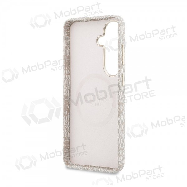 Samsung Galaxy S26 hülle - Guess PU 4G Script Metal Logo Magnetic (rosa)