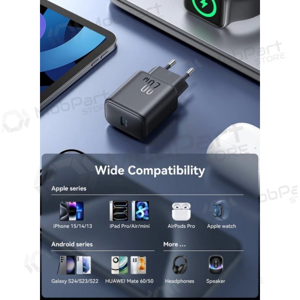 Ladegerät Joyroom JR-TCF20 USB-C PD20W + USB-C to USB-C cable 1.0m Weiß