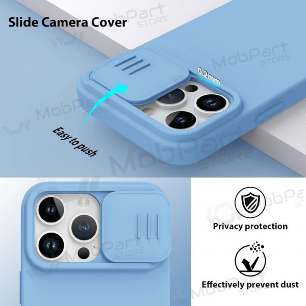Apple iPhone 14 Plus Handyhülle „Nillkin Silicone“ (Hellblau)