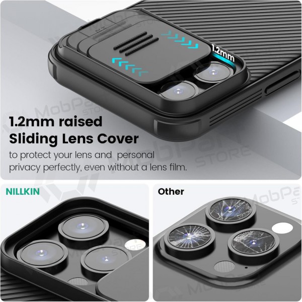 Apple iPhone 15 Pro Handyhülle „Nillkin CamShield Pro“ (Schwarz)