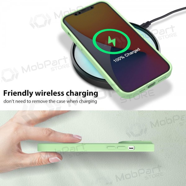Apple iPhone 15 Pro Handyhülle „Nillkin Silicone“ (Hellgrün)