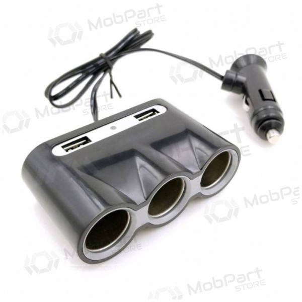 Auto-Ladegerät OMEGA TRIPLE OUC913 (2xUSB 2.4A) (Schwarz)