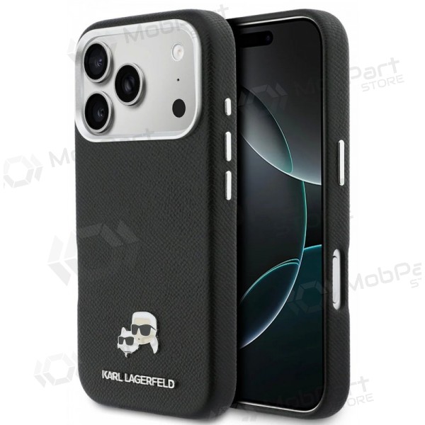 Apple iPhone 17 Pro hülle - Karl Lagerfeld PU Karl and Choupette Heads Pins MagSafe (schwarz)