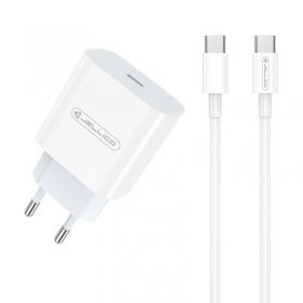 Ladegerät Jellico AK180 20W USB-C + USB-C to USB-C cable 1.0m Weiß