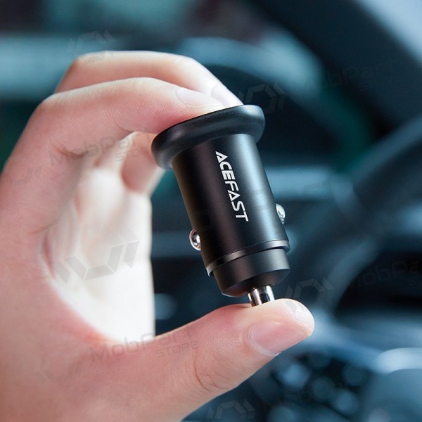 Ladegerät automobilinis Acefast B1 Mini 38W USB-C+USB-A Schwarz