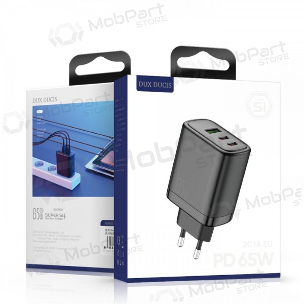 Ladegerät Dux Ducis C110 2xPD + Quick Charge 3.0 (Schwarz)