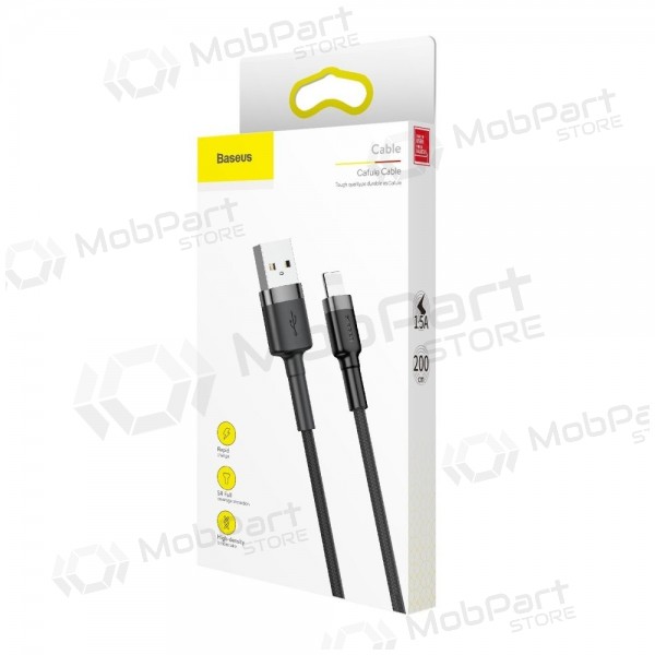 USB Kabel Baseus Cafule USB-A to Lightning 1.5A 2.0m Grau-Schwarz CALKLF-CG1
