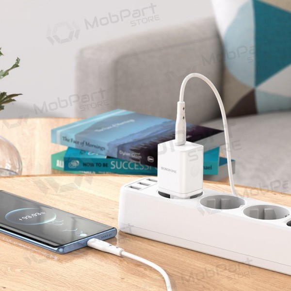 Ladegerät buitinis Borofone BN6 Type-C PD+QC3.0 20W, Weiß