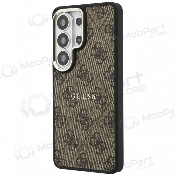 Samsung Galaxy S26 Ultra Hülle - Guess PU Leather 4G Gold Frame Magnetic (braun)