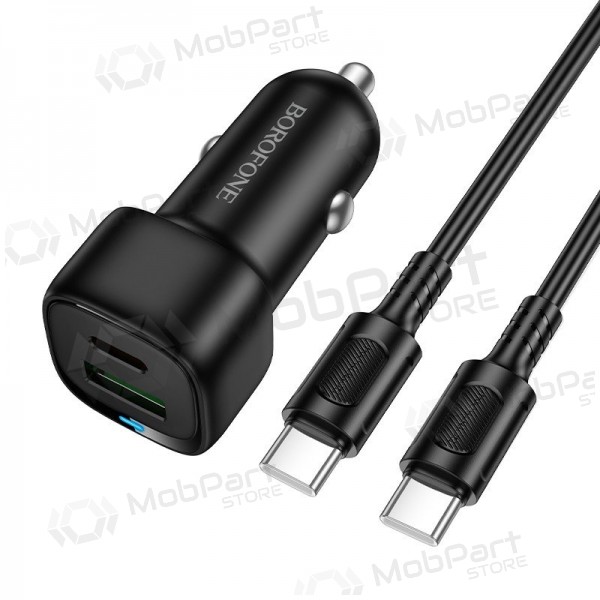 Autoladegerät Borofone BZ34B 38 W USB-C + USB-A PD QC schwarz