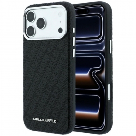 Apple iPhone 18 Pro Max hülle - Karl Lagerfeld PU Grained Allover Semi Wrap MagSafe