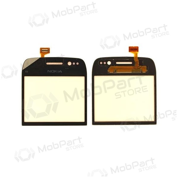 Nokia e6 berührungsempfindliches Glas (mit Rahmen) (schwarz)