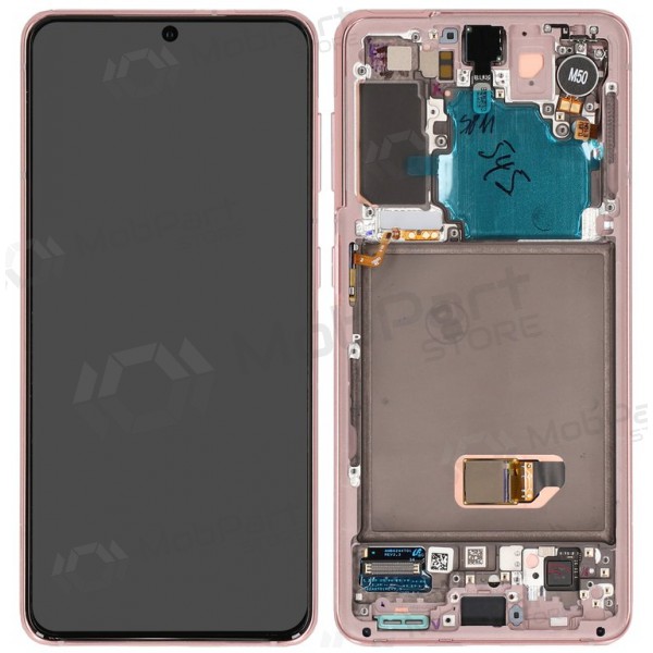 Samsung Galaxy S21 5G Display (Rosa) (mit Rahmen) (original) Samsung Galaxy S21 5G Display (Rosa) (mit Rahmen) (original)