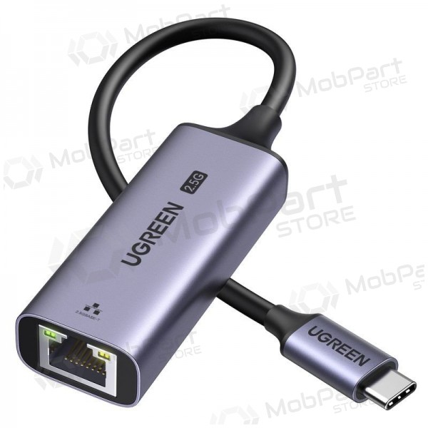 USB-C adapteris Ugreen CM648 USB-C zu RJ45 grau