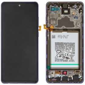 Samsung Galaxy A72 Display (Violett) (mit Rahmen) (original)