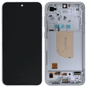Ekranas Samsung S711 S23 FE 5G su lietimui jautriu stikliuku und rėmeliu Cream/Mint/Purple/Indigo/Tangerine original (service pack)