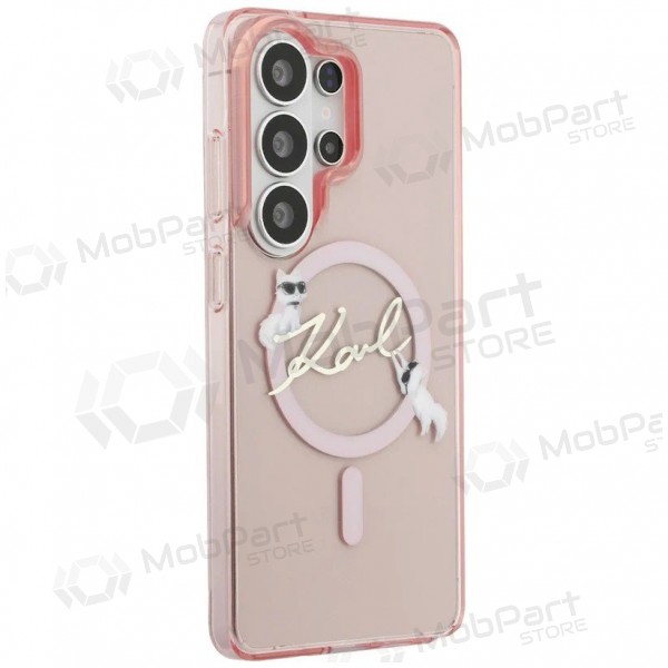 Samsung Galaxy S26 Ultra Hülle - Karl Lagerfeld IML Choupette Karl Script Logo Magnetic (rosa)