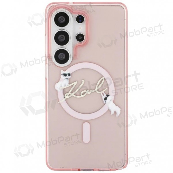 Samsung Galaxy S26 Ultra Hülle - Karl Lagerfeld IML Choupette Karl Script Logo Magnetic (rosa)