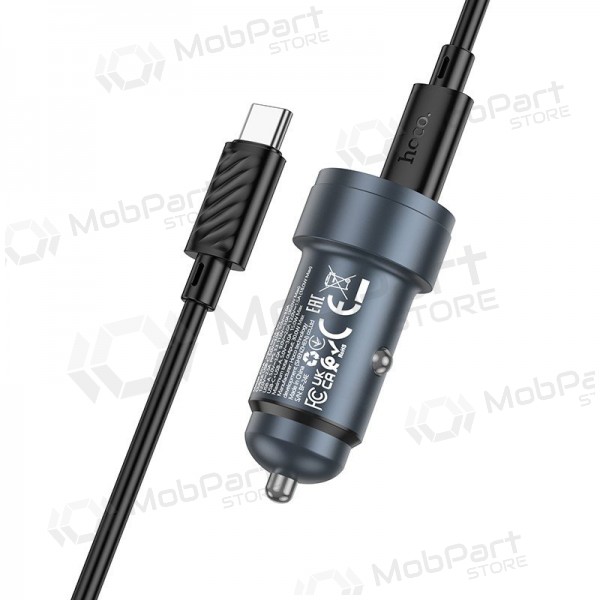 Hoco Z57A 30 W USB-C + USB-A Autoladegerät mit USB-C Kabel 1 m