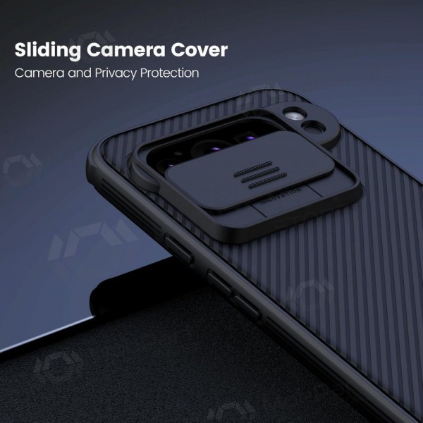 Google Pixel 7A Handyhülle „Nillkin CamShield Pro“ (Schwarz)