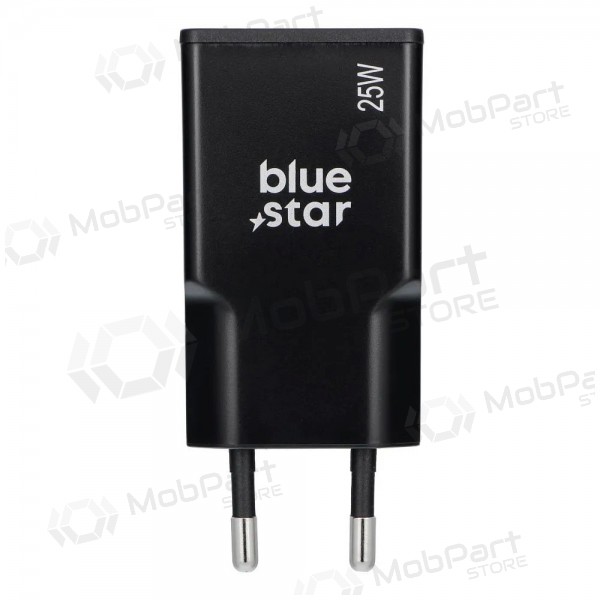 Telefonladegerät Blue Star Slim 25 W GaN USB-C + USB-A schwarz