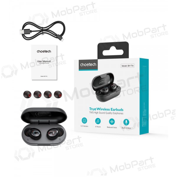 Kabelloss ausinės Choetech BH-T16 Hi-Fi Bean TWS Kabelloss ausinės Choetech BH-T16 Hi-Fi Bean TWS