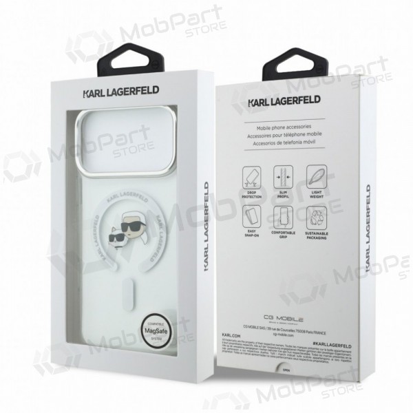 Apple iPhone 18 Pro Max hülle - Karl Lagerfeld IML K&CH Heads Metal Frame MagSafe (transparent)