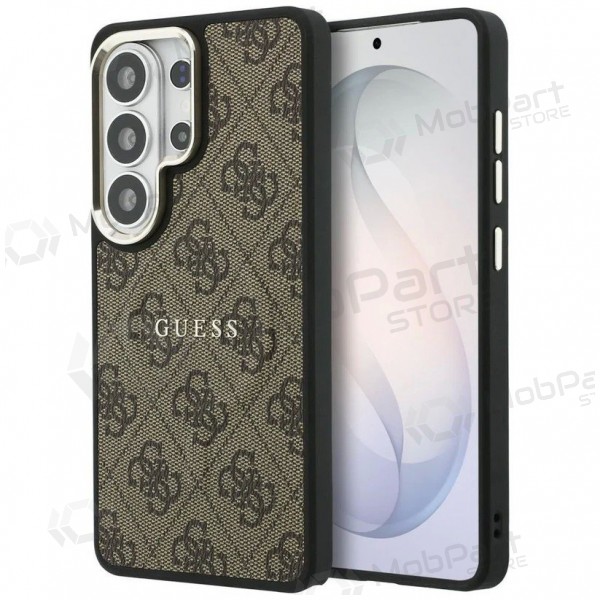 Samsung Galaxy S26 Ultra Hülle - Guess PU Leather 4G Gold Frame Magnetic (braun)