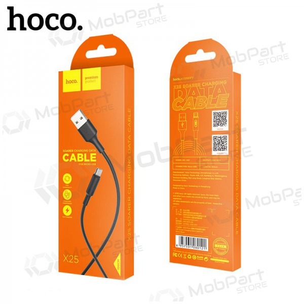 USB Kabel Hoco X25 microUSB 1.0m (Schwarz)