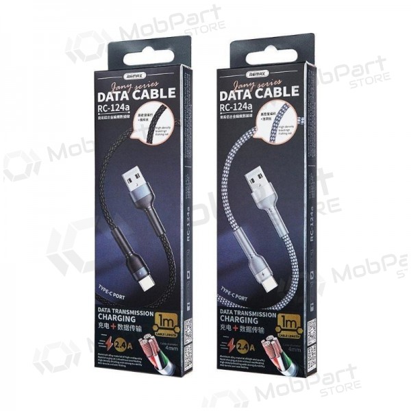 USB Kabel Remax RC-124i USB-A to Lightning 1.0m Schwarz