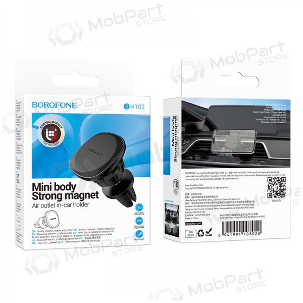 Halterung für Autotelefon Borofone BH102 (air vent) Schwarz Halterung für Autotelefon Borofone BH102 (air vent) Schwarz