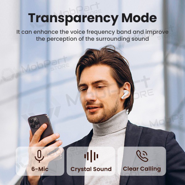 Kabelloss ausinės Ugreen WS200 HiTune T6 Active Noise-Cancelling Earbuds Kabelloss ausinės Ugreen WS200 HiTune T6 Active Noise-Cancelling Earbuds