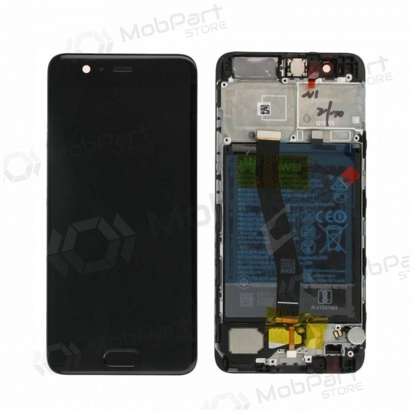 Huawei P10 Display (Schwarz) (mit Rahmen und Batterie) (gebraucht grade B, original) Huawei P10 Display (Schwarz) (mit Rahmen und Batterie) (gebraucht grade B, original)