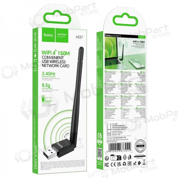USB-WLAN-Adapter Hoco HI37 USB-WLAN 4 schwarz